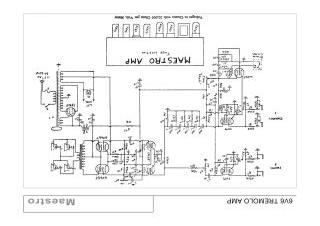 Maestro 6V6 Tremelo Amp schematic circuit diagram